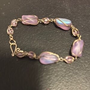 Purple Wire-Wrapped Bracelet